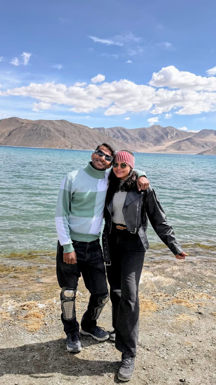 Anuj and Drashti in Leh