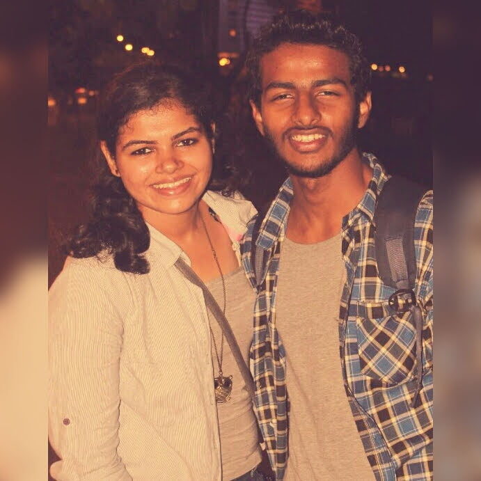 Anuj and Drashti at Marine Drive
